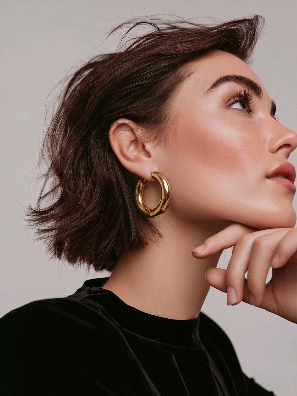 Classic Gold Hoop Earrings — Bold Polished Hoops
